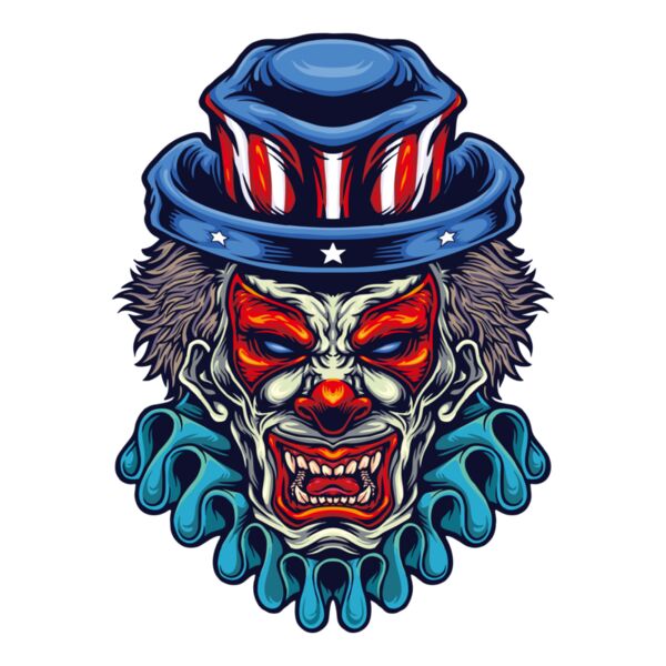  Pngtree spooky clown with american flag 6961740 Thumbnail